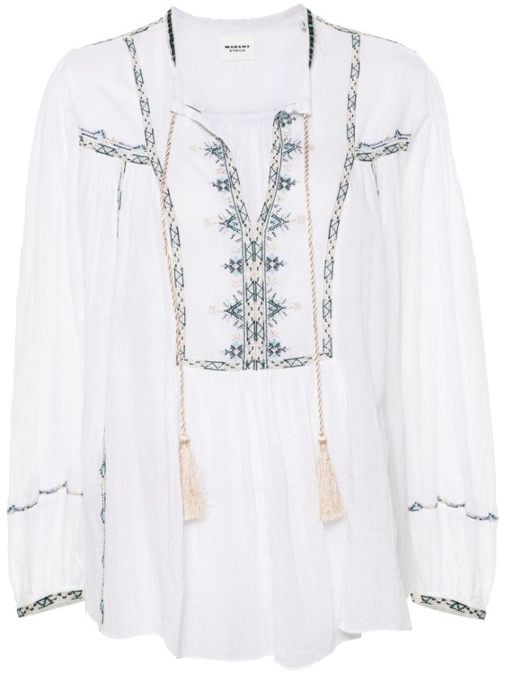 Isabel Marant Étoile Silekia Cotton Blouse In White