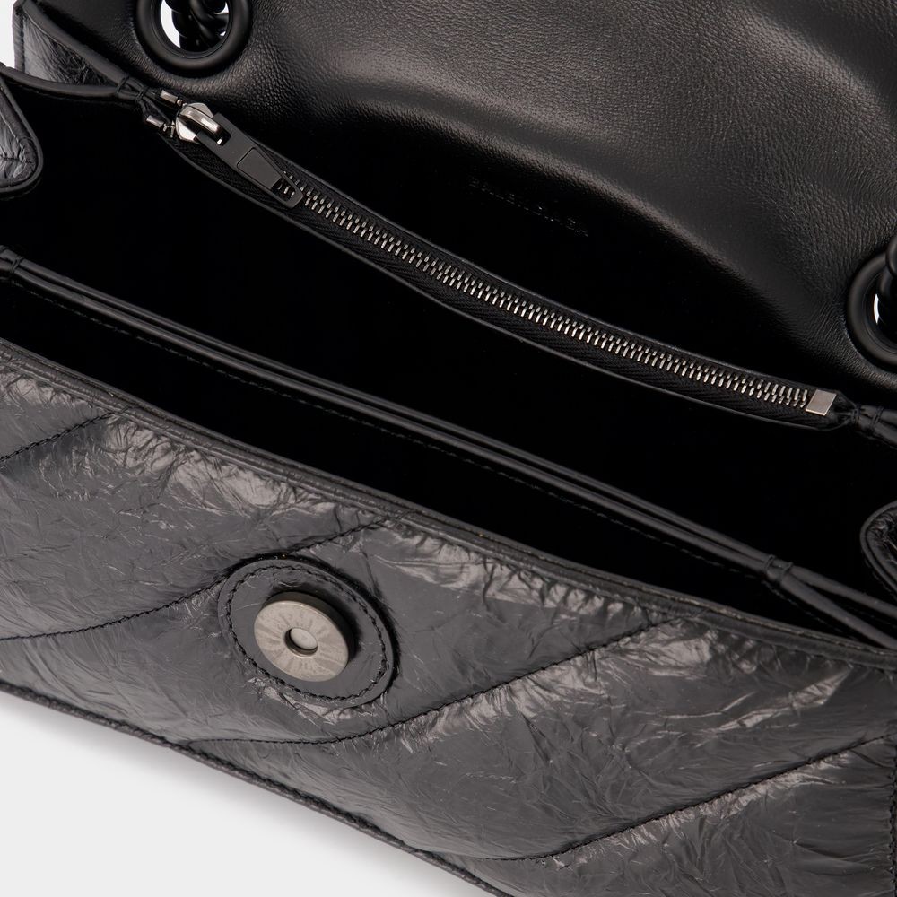 Balenciaga Crush Chain S Hobo Bag In Black