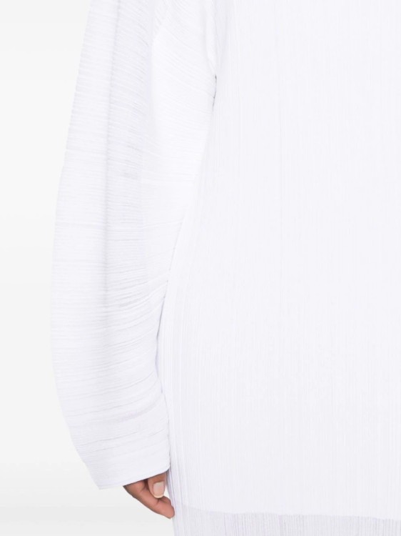Shop Stella Mccartney White Plissé Midi Dress