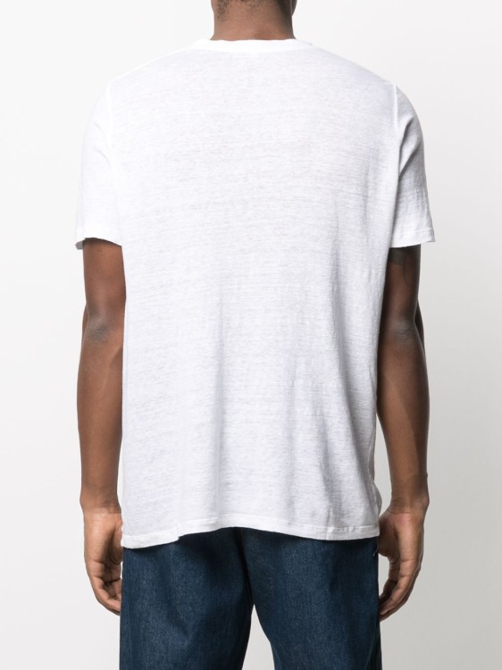 Shop Marant White/black Linen Linen T-shirt