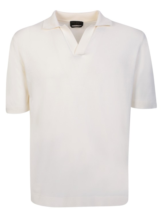 Dell'oglio Cream Cotton Polo Shirt In White