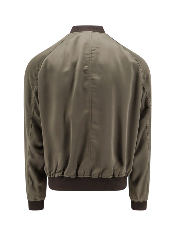 Shop Tom Ford Viscose Blend Jacket With Logoed Buttons In Grey