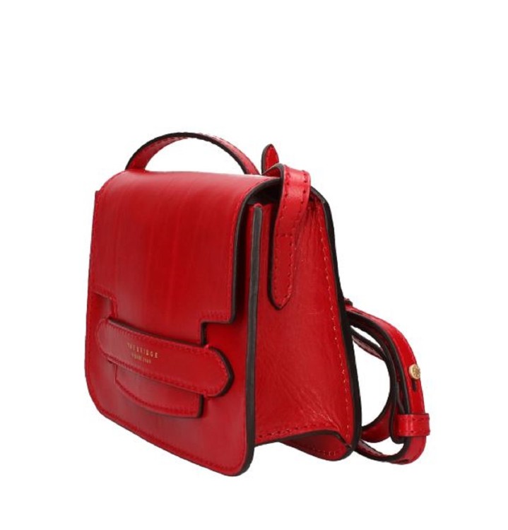 Shop The Bridge Red Leather Shoulder Bag