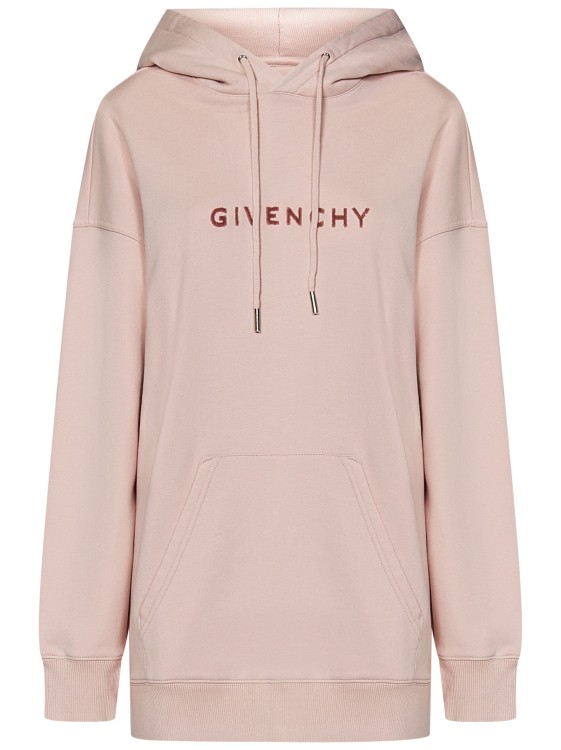 Shop Givenchy Oversized Brushed Cotton Hoodie In Pink