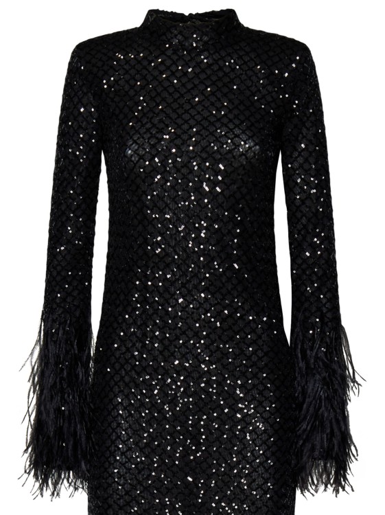 Shop La Semaine Paris Sequins Long Black Dress