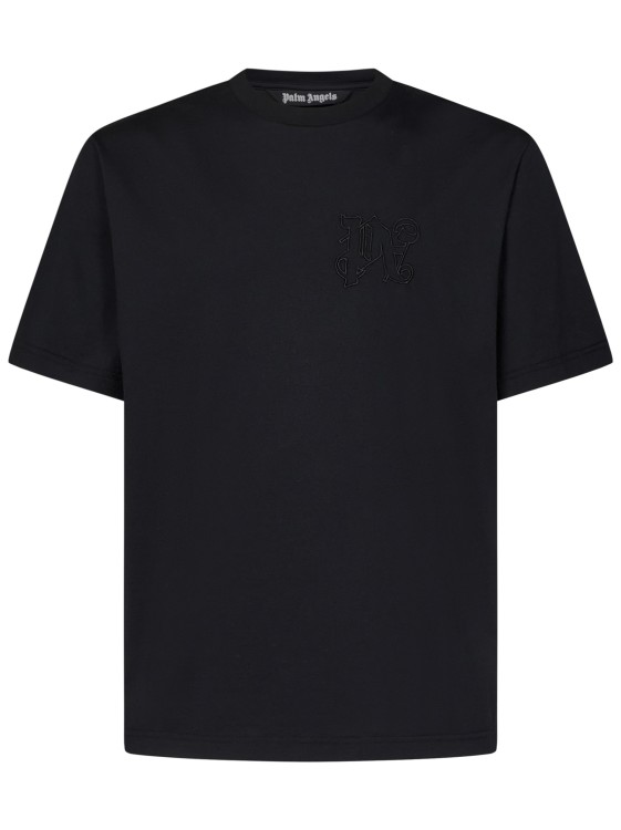 Shop Palm Angels Black Slim-fit T-shirt