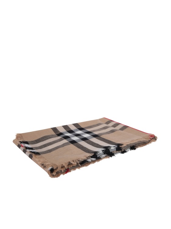 Shop Burberry Wool Scarf In Pink