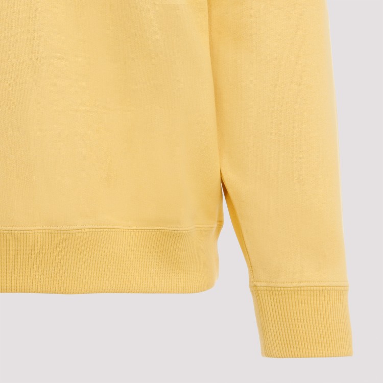Shop Saint Laurent Yellow Cotton Hoodie