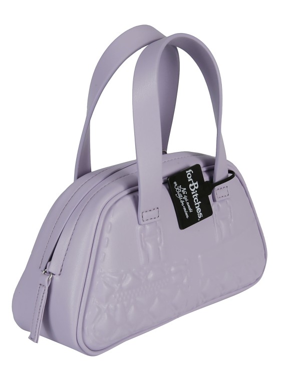Shop Forbitches Small Diamond-quilted Tote Bag In Purple