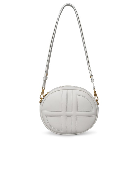 Shop Patou Jp Shoulder Strap In Ivory Leather In White