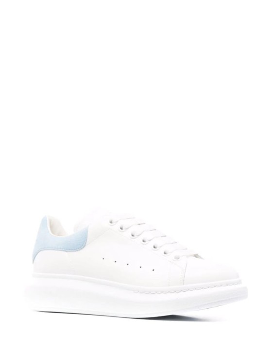Shop Alexander Mcqueen Oversized Leather Sneakers In White