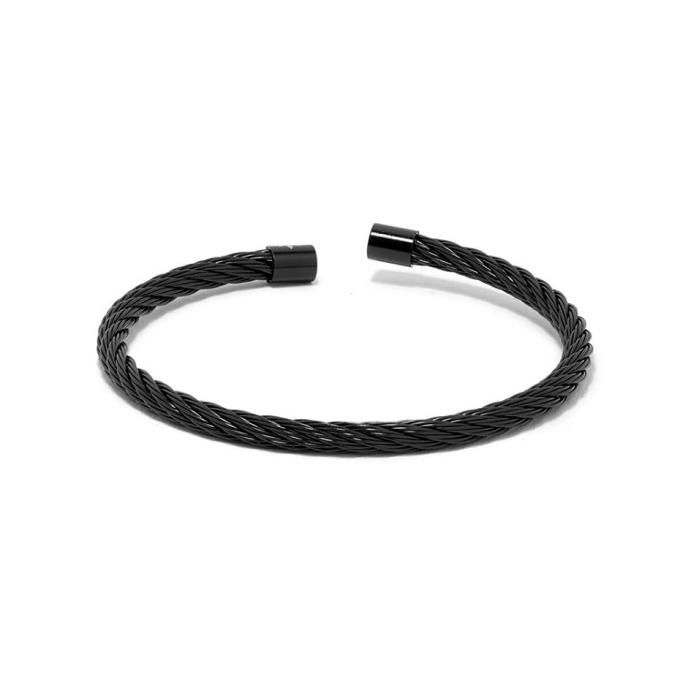 Shop Roderer Aurelio Bracelet - Stainless Steel Cable Black