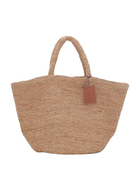 Shop Manebi Summer Raffia Tote Bag In Brown