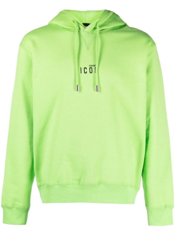 Dsquared2 Icon-print Cotton Hoodie In Green