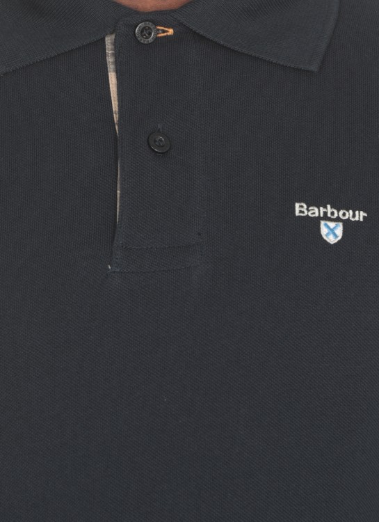 Shop Barbour Logoed Polo Shirt In Black