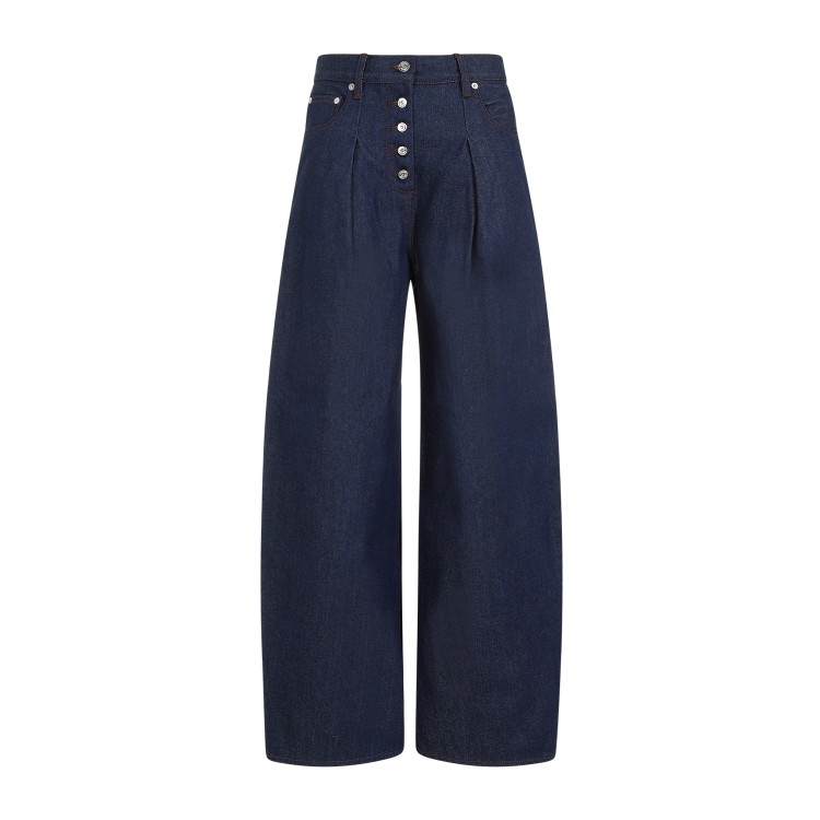Jacquemus Le De-nimes Ovalo Cotton Jeans In Blue