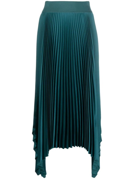 Shop Joseph Blue Plisse Ade Midi Skirt In Black