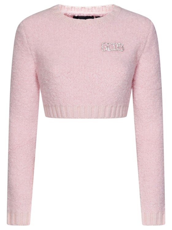 GCDS PINK CROPPED PULLOVER