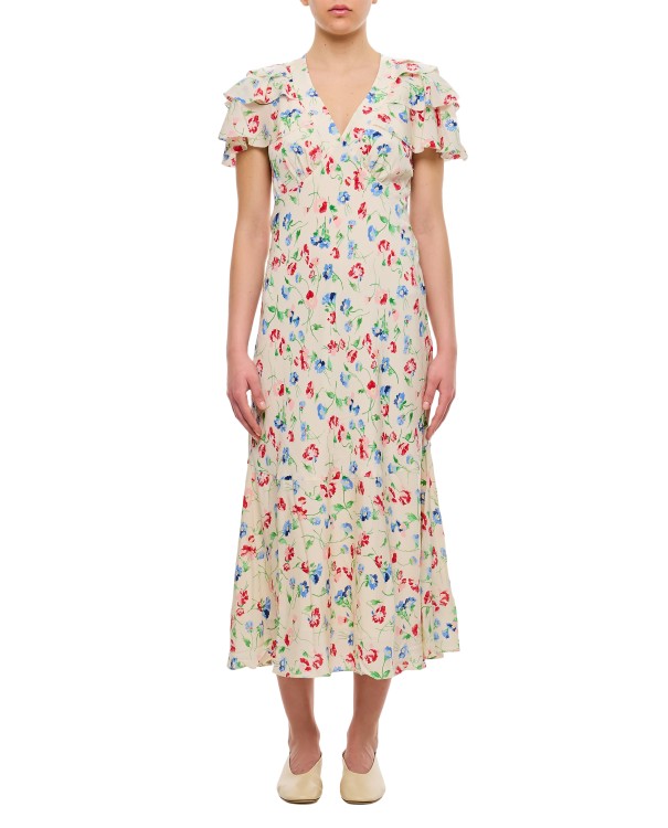 Shop Polo Ralph Lauren Short Sleeves Midi Dress In Multicolor