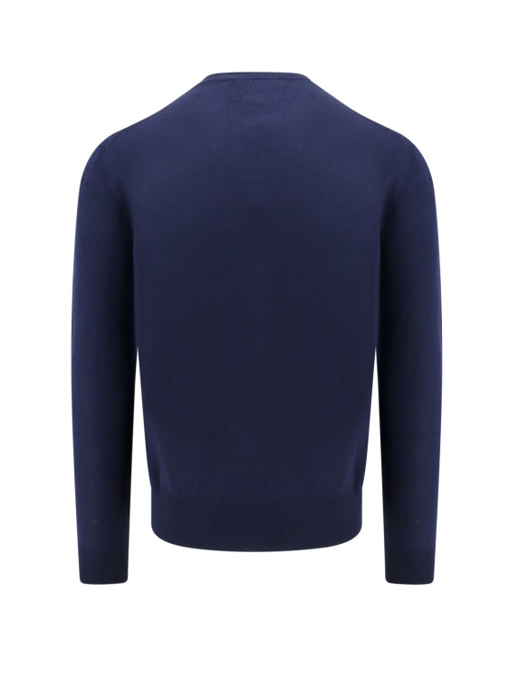 Shop Gucci Wool Sweater With 1921 Embroidery In Blue