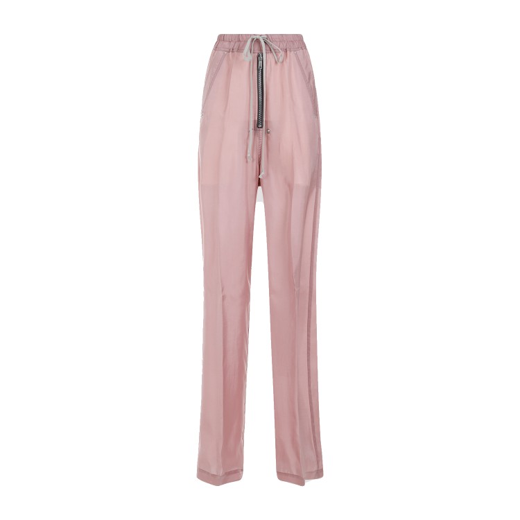 Shop Rick Owens Dusty Pink Cupro Drawstring Geth Belas Pants