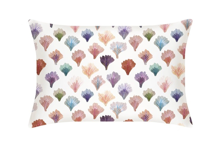Mayfairsilk Coral Fans Pure Silk Pillowcase In Multicolor