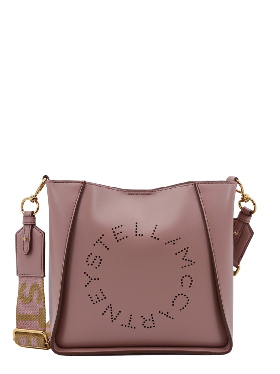 Stella Mccartney Stella Logo Vegan Leather Shoulder Bag In Pink
