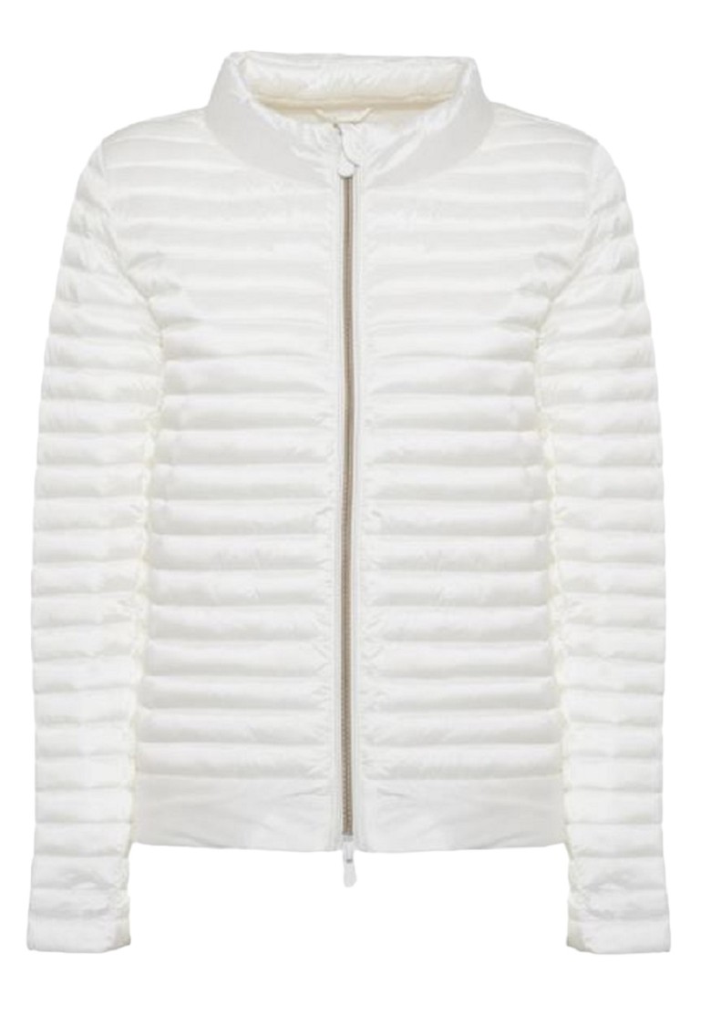 Save The Duck A-line Silhouette Lightweight Quilted Nylon Jacket In White