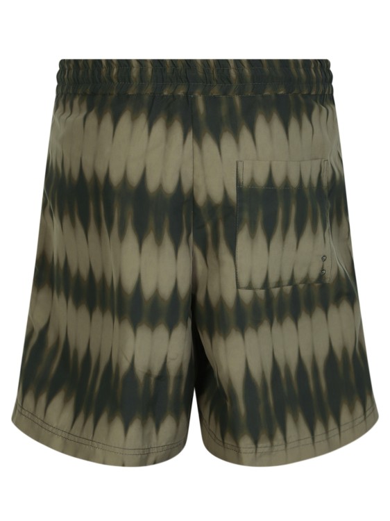 Shop Apc Bobby Tie-dye Khaki Swim Shorts In Green