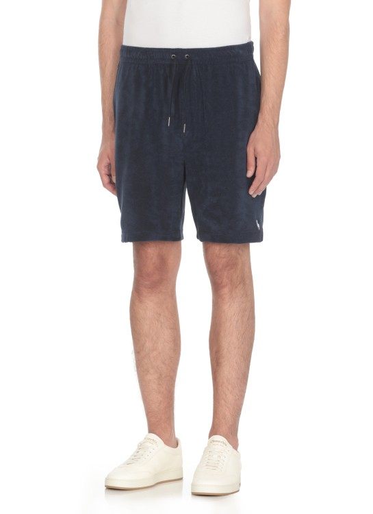 Shop Polo Ralph Lauren Terry Cloth Bermuda Shorts In Blue