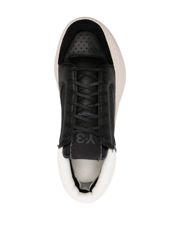 Shop Y-3 Black Centennial Lo Sneakers In White