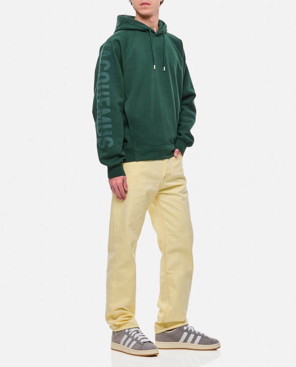 Shop Jacquemus Typo Cotton Sweatshirt In Green