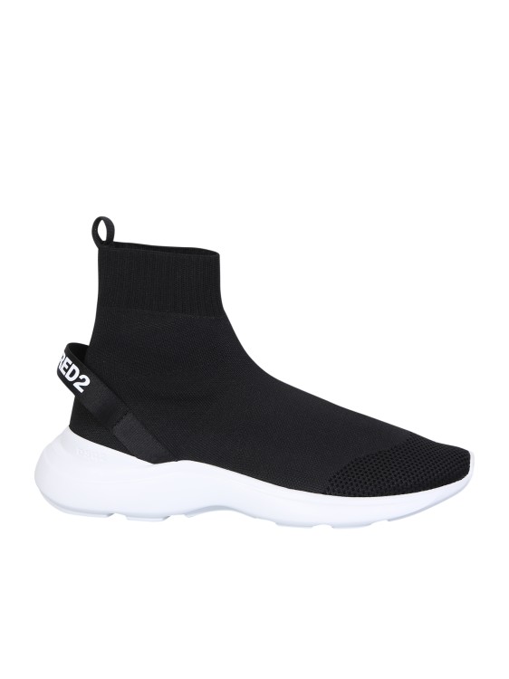 Shop Dsquared2 Black Fly High Sneakers