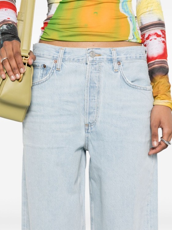 Agolde Low Slung Baggy Jeans In Fragment In Blue