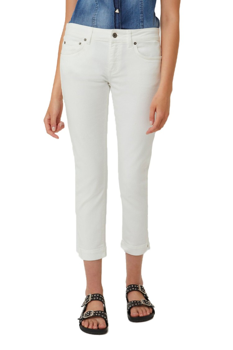 Dondup White Cotton Pants In White