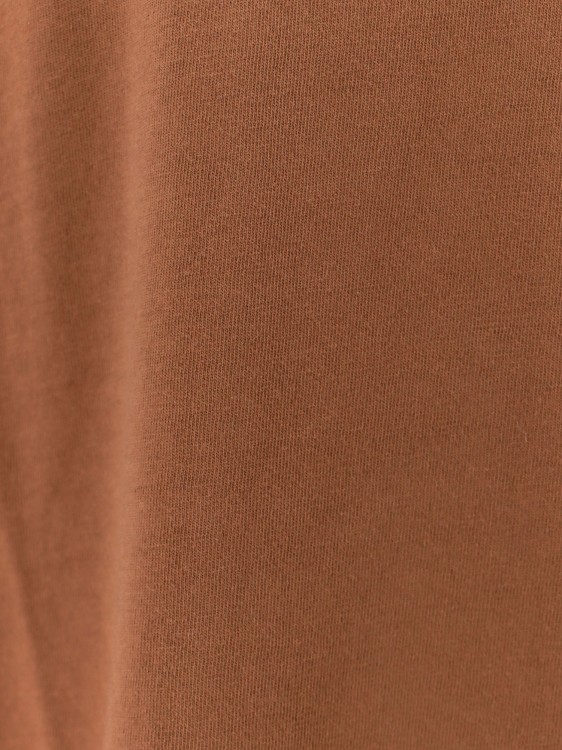 Shop Drkshdw Organic Cotton T-shirt With Logoed Ribbon In Brown