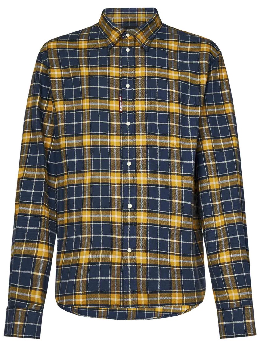 Dsquared2 Canadian Check Flanel Shirt In Multicolor