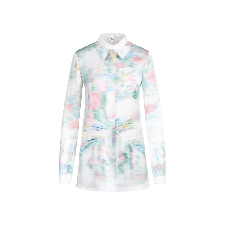 Shop Loewe White Silk Shirt