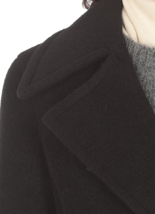 Shop Jil Sander Lama Coat In Black