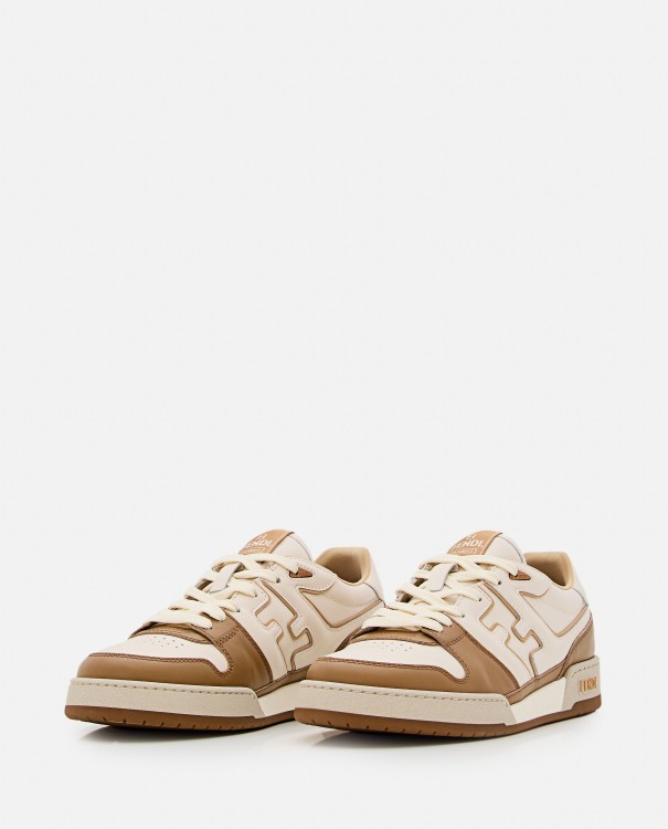 Shop Fendi Match Sneakers In Neutrals