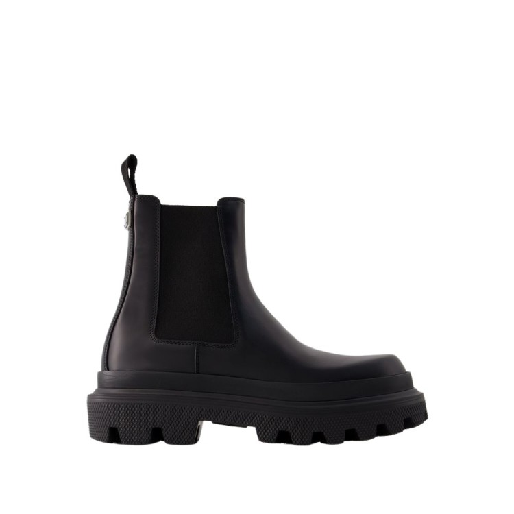 Shop Dolce & Gabbana Chelsea Boots - Leather - Black