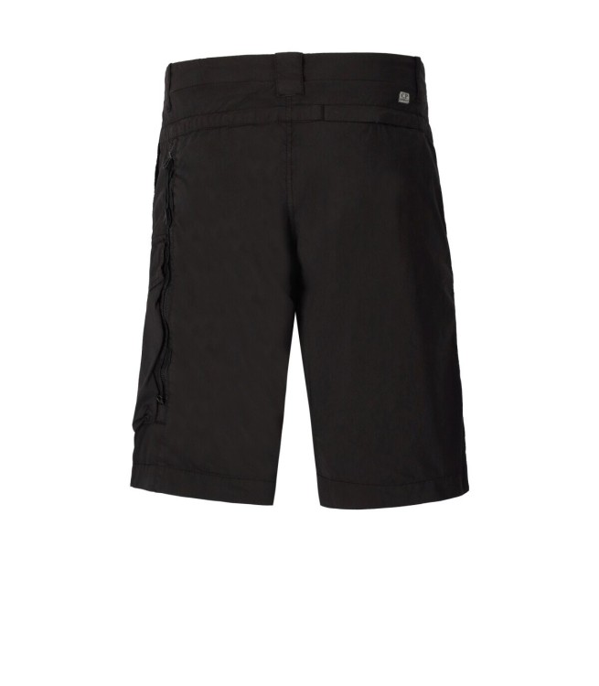 Shop C.p. Company 50 Fili Stretch Black Cargo Bermuda Shorts