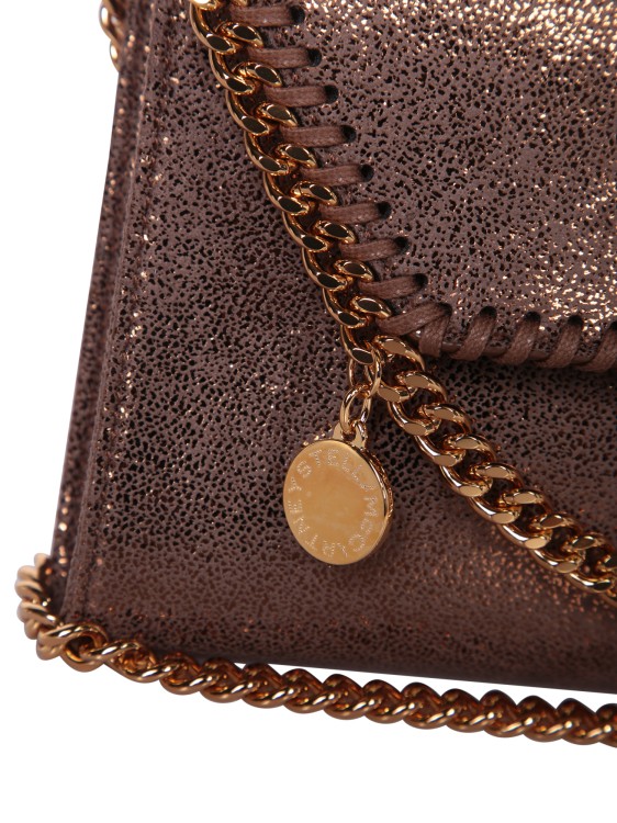 Shop Stella Mccartney Chain Strap Cross-body Bag In Brown