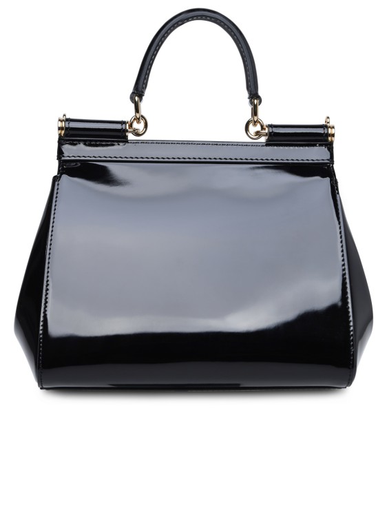 Shop Dolce & Gabbana Sicily Lucida Bag In Black