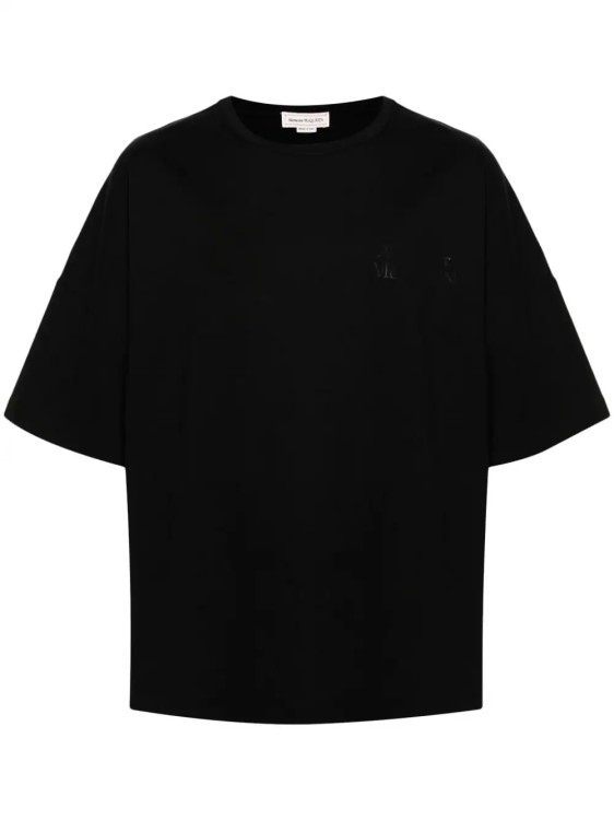 Shop Alexander Mcqueen Black Logo-print T-shirt