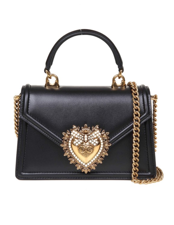 Dolce & Gabbana Small Devotion Handbag In Black