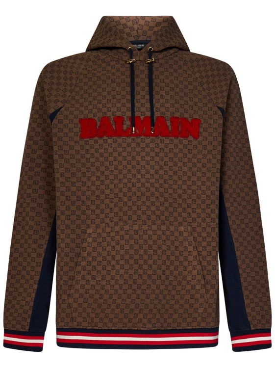 Balmain Brown Mini Monogram Sweatshirt Balmain