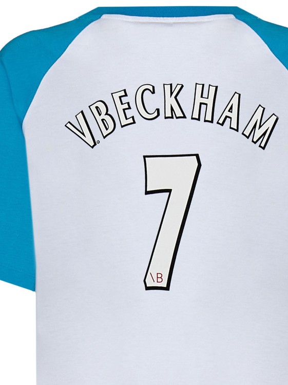 Shop Victoria Beckham Cotton Football T-shirt In White