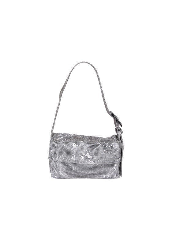 Benedetta Bruzziches Aluminum Mesh Bag In Grey