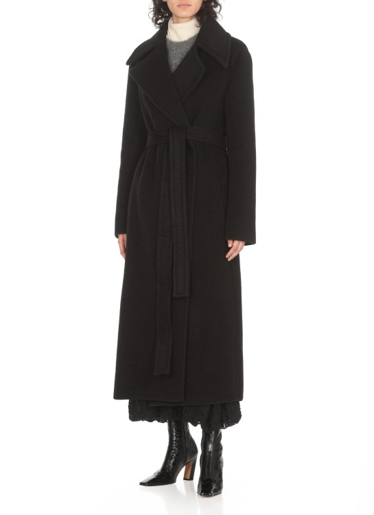 Shop Jil Sander Lama Coat In Black